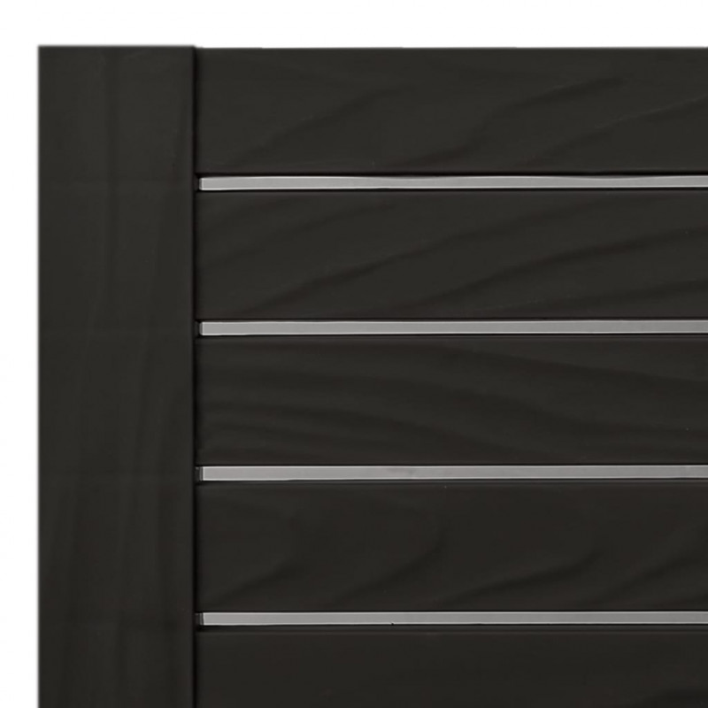 Leżak, czarny, 155x58x83 cm, polipropylen
