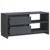 Szafka pod telewizor, szara, 80x31x39 cm, lite drewno sosnowe