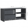 Szafka pod telewizor, szara, 80x31x39 cm, lite drewno sosnowe