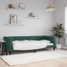Sofa z funkcją spania, ciemnozielona, 80x200 cm, aksamitna
