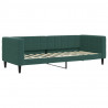 Sofa z funkcją spania, ciemnozielona, 80x200 cm, aksamitna