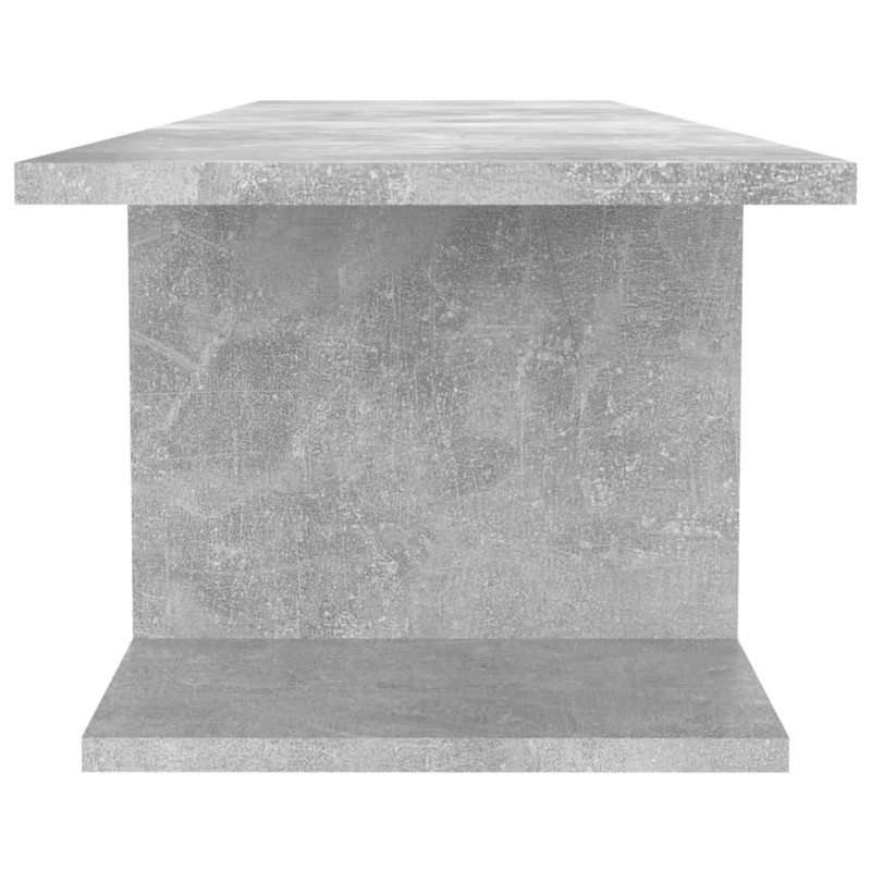 Wisząca szafka telewizyjna, szarość betonu, 103x30x26,5 cm