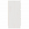 Szafki nocne, białe, 2 szt., 40x29,5x64 cm, lite drewno sosnowe