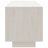 Szafka pod telewizor, biała 110x30x33,5 cm, lite drewno sosnowe