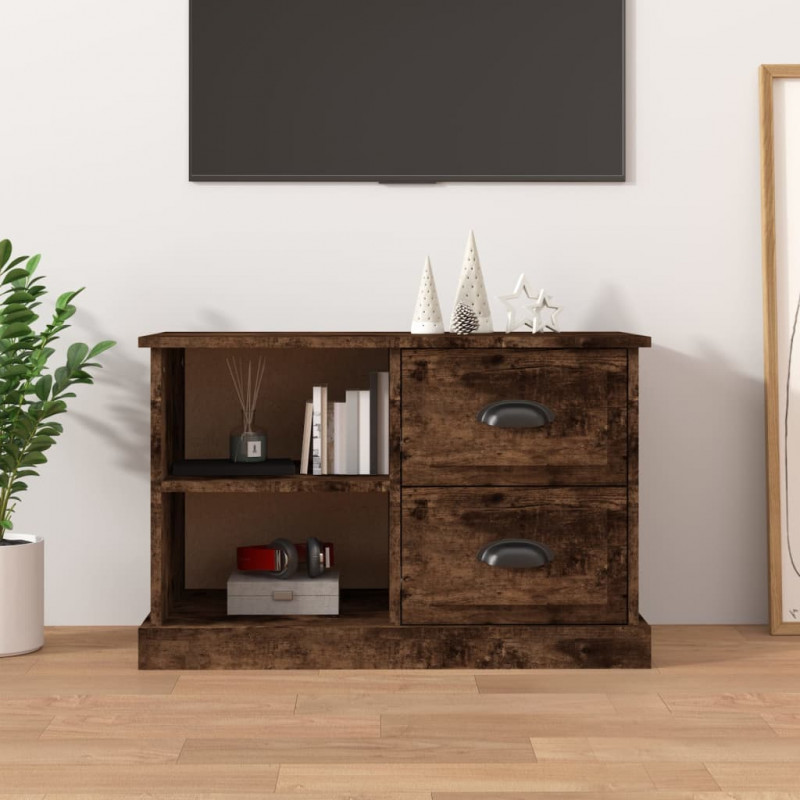 Szafka pod TV, przydymiony dąb, 73x35,5x47,5 cm