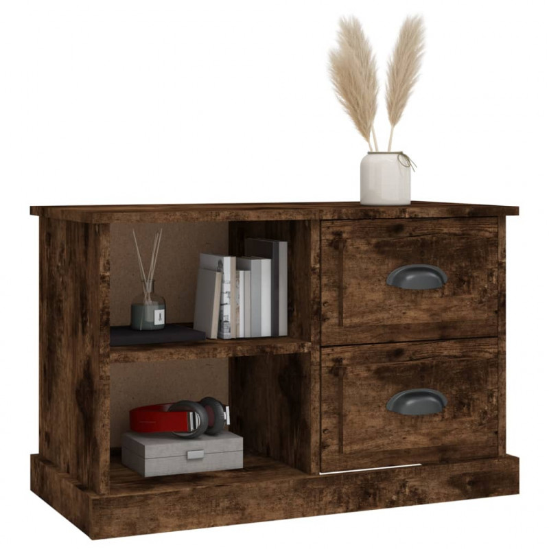 Szafka pod TV, przydymiony dąb, 73x35,5x47,5 cm