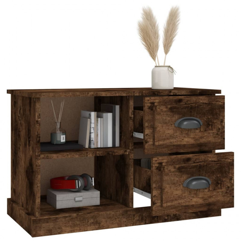 Szafka pod TV, przydymiony dąb, 73x35,5x47,5 cm