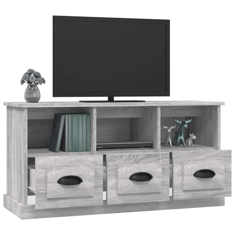 Szafka pod TV, szary dąb sonoma, 100x35x50 cm