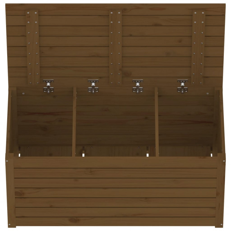 Skrzynia ogrodowa, brązowa, 101x50,5x46,5 cm, drewno sosnowe