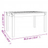 Stolik ogrodowy, czarny, 82,5x50,5x45 cm, lite drewno sosnowe