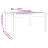 Stolik ogrodowy, szary, 82,5x82,5x45 cm, lite drewno sosnowe