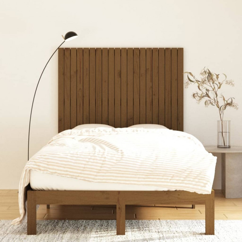 Wezgłowie łóżka, miodowy brąz, 127,5x3x110 cm, drewno sosnowe