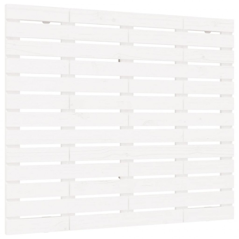 Wezgłowie łóżka, białe, 106x3x91,5 cm, lite drewno sosnowe