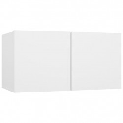 Szafka wisząca pod TV, biała, 60x30x30 cm