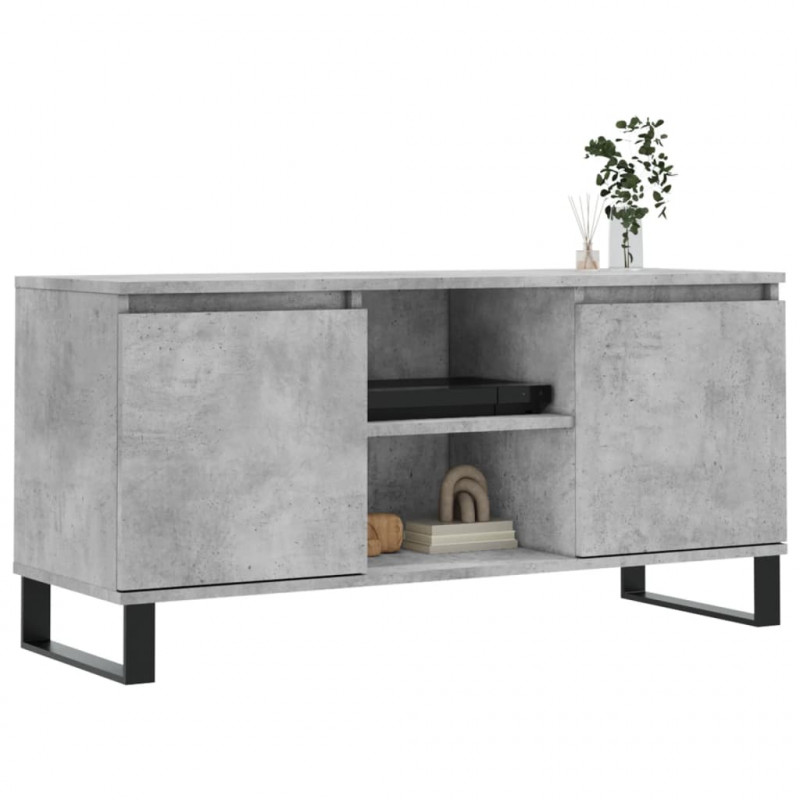 Szafka pod TV, szarość betonu, 104x35x50 cm