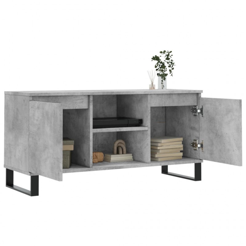 Szafka pod TV, szarość betonu, 104x35x50 cm