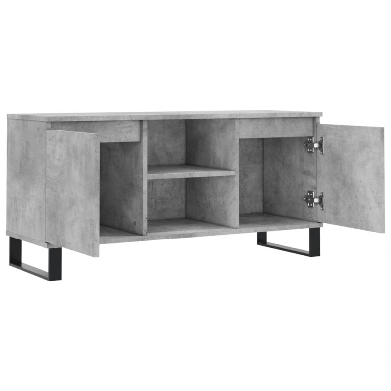 Szafka pod TV, szarość betonu, 104x35x50 cm