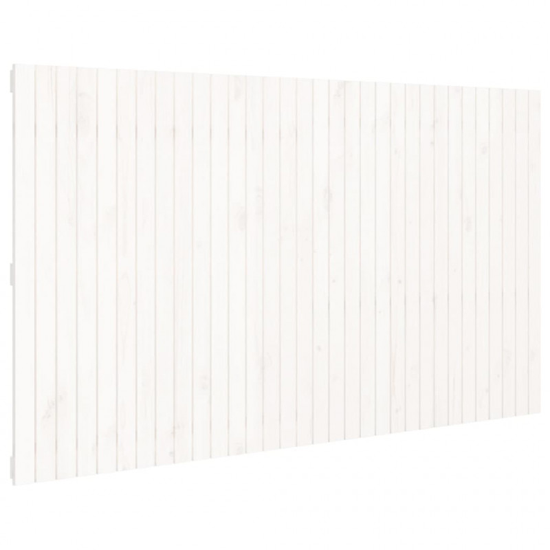 Wezgłowie łóżka, białe, 204x3x110 cm, lite drewno sosnowe