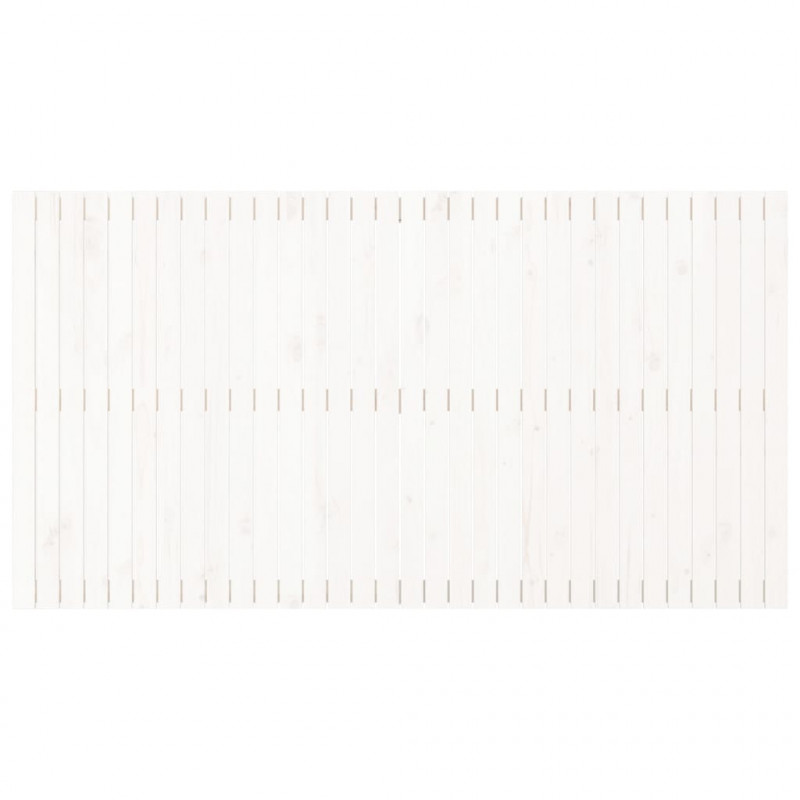 Wezgłowie łóżka, białe, 204x3x110 cm, lite drewno sosnowe