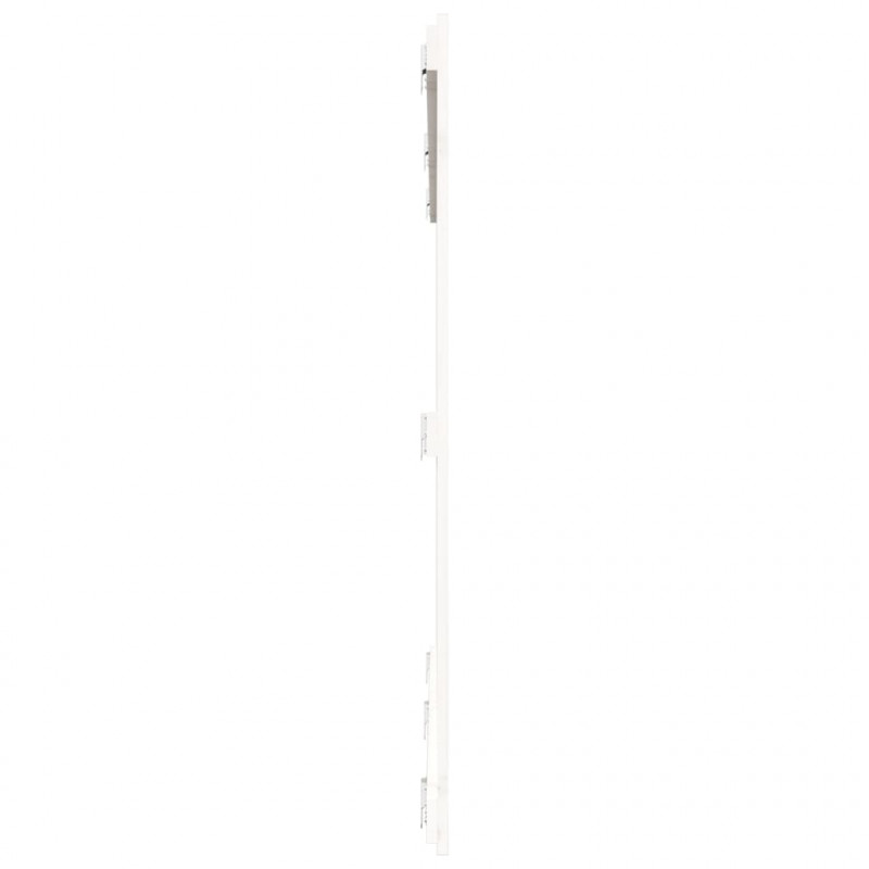 Wezgłowie łóżka, białe, 204x3x110 cm, lite drewno sosnowe