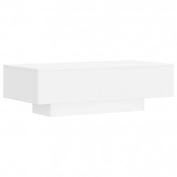 Stolik kawowy, biały, 100x49,5x31 cm, materiał drewnopochodny