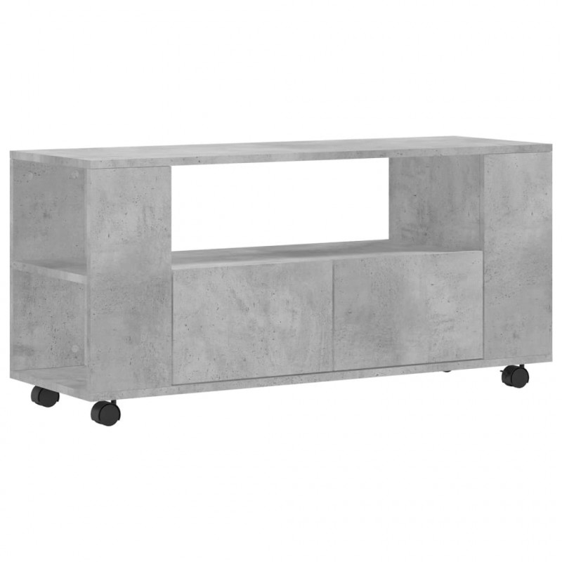 Szafka pod TV, szarość betonu, 102x34,5x43 cm