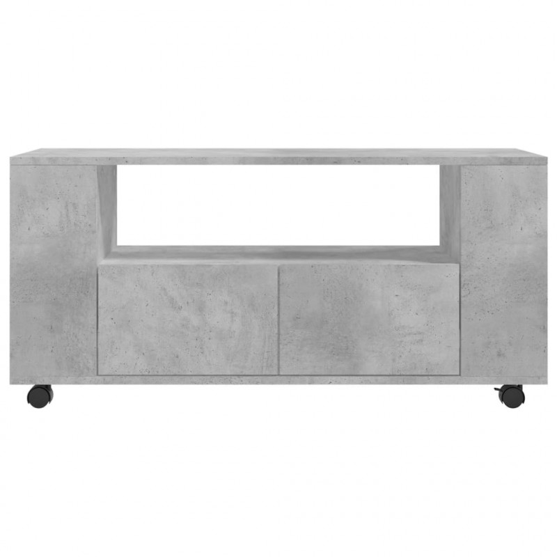 Szafka pod TV, szarość betonu, 102x34,5x43 cm