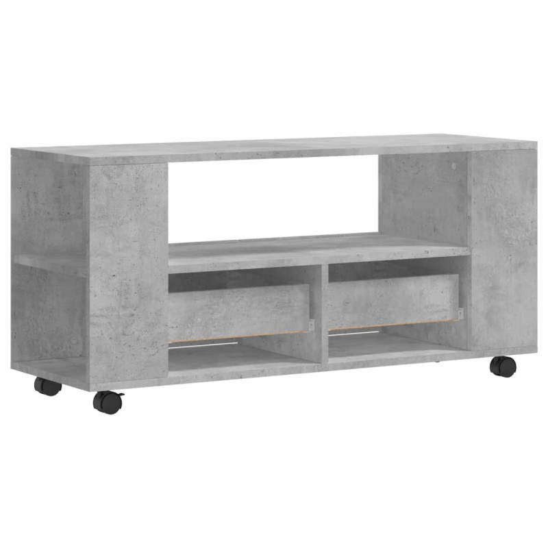 Szafka pod TV, szarość betonu, 102x34,5x43 cm