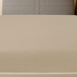 Prześcieradła, 2 szt., taupe, 100x200 cm, dżersej bawełniany