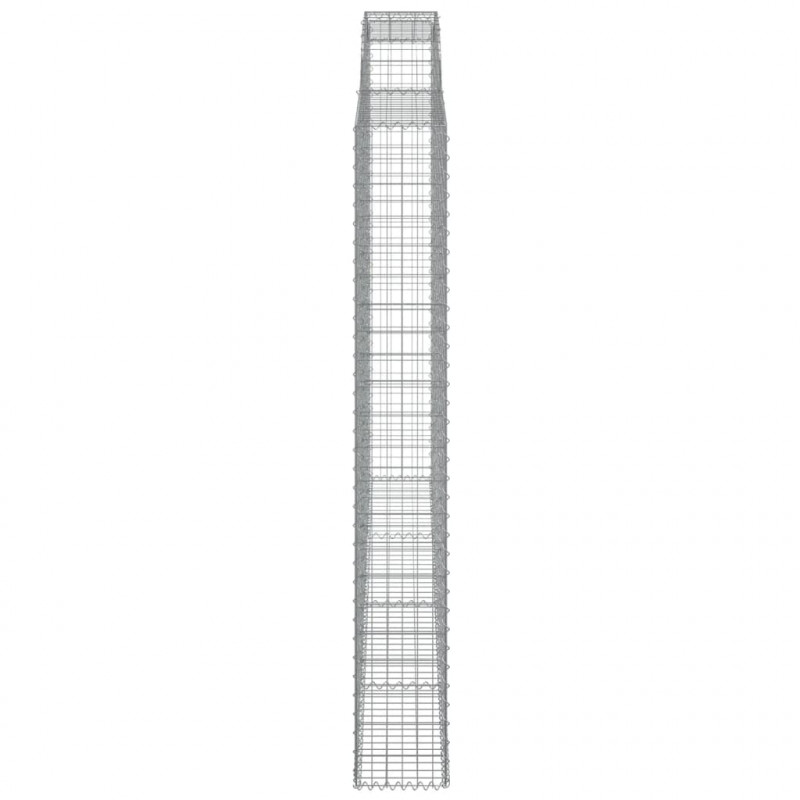 Łukowaty kosz gabionowy 300x30x220/240 cm, galwanizowane żelazo