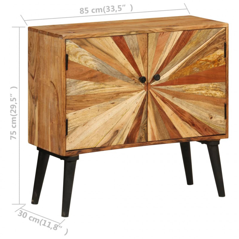 Szafka z litego drewna mango, 85 x 30 x 75 cm