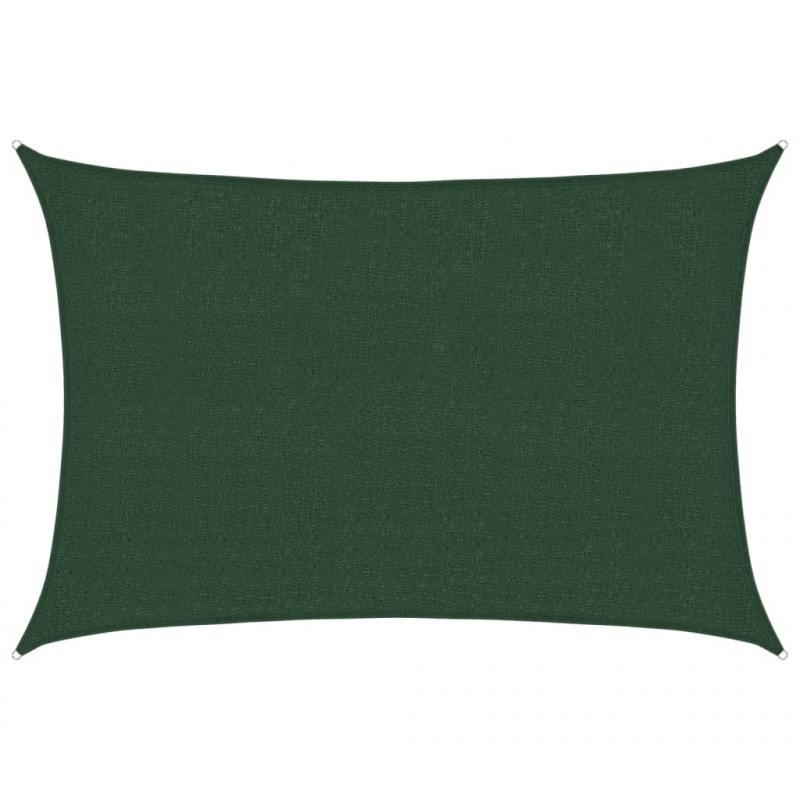 Żagiel przeciwsłoneczny, 160 g/m², ciemnozielony, 2,5x4 m, HDPE