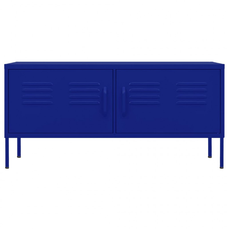 Szafka pod telewizor, granatowa, 105x35x50 cm, stalowa