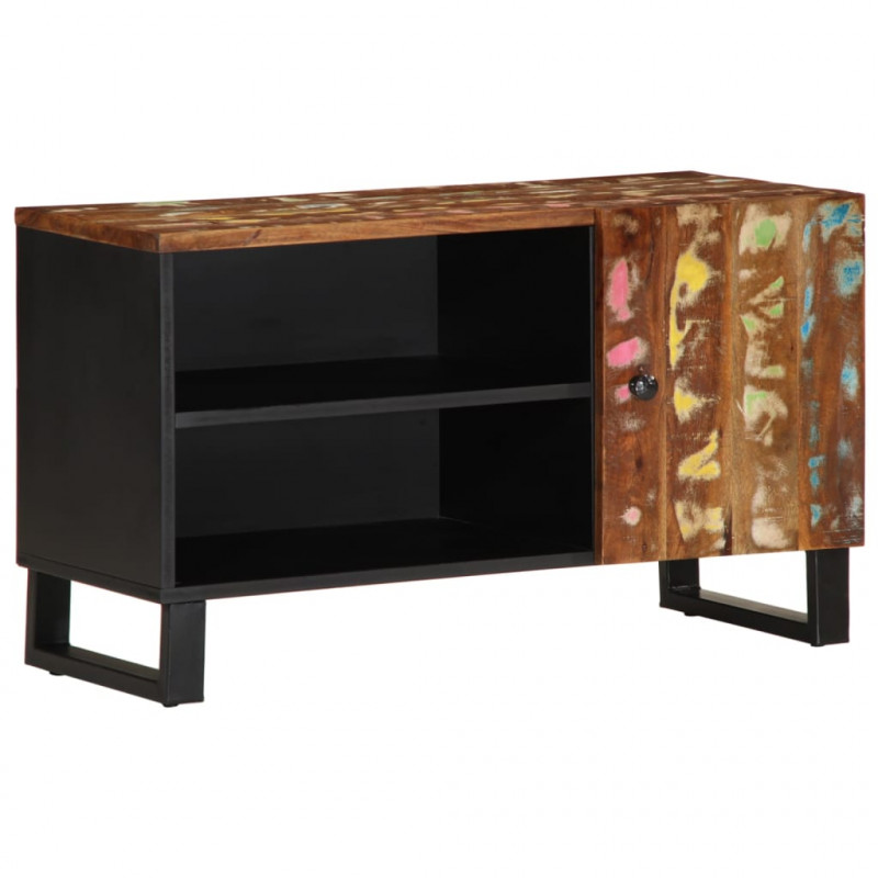 Szafka RTV, 80x33x46 cm, drewno i materiał drewnopochodny