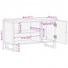 Szafka RTV, 80x33x46 cm, drewno i materiał drewnopochodny