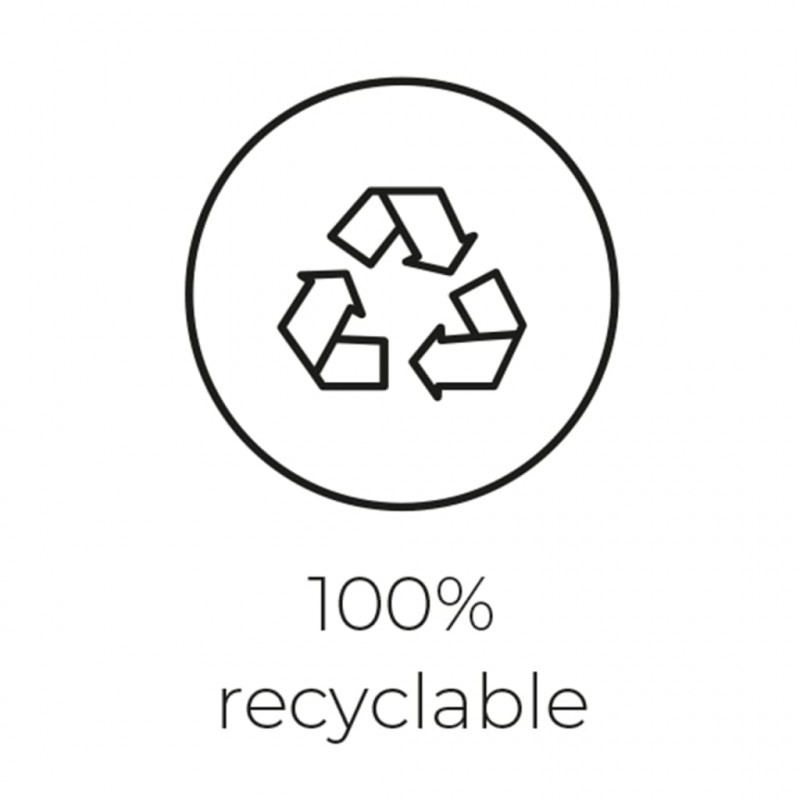 Capi Owalna donica Nature Rib, 54x52 cm, czarna, KBLR935