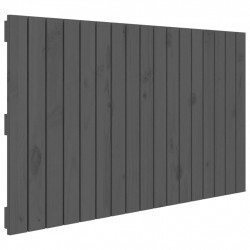 Wezgłowie łóżka, szare, 108x3x60 cm, lite drewno sosnowe