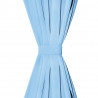 Zasłony zaciemniające z kółkami, 2 szt., 135x175 cm, turkusowe