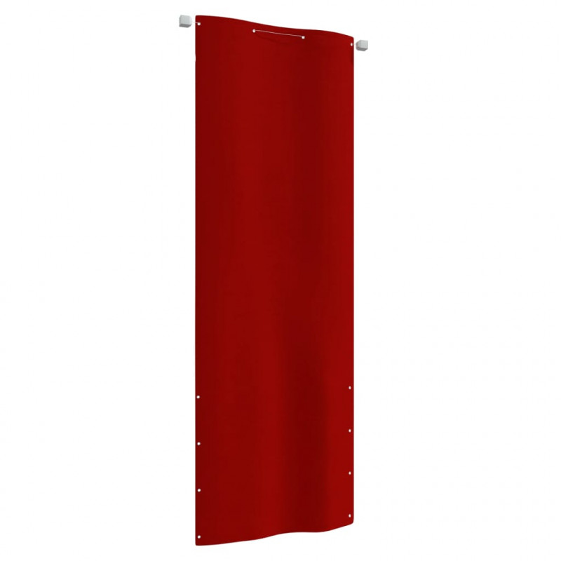 Parawan balkonowy, czerwony, 80x240 cm, tkanina Oxford