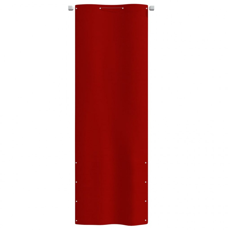 Parawan balkonowy, czerwony, 80x240 cm, tkanina Oxford