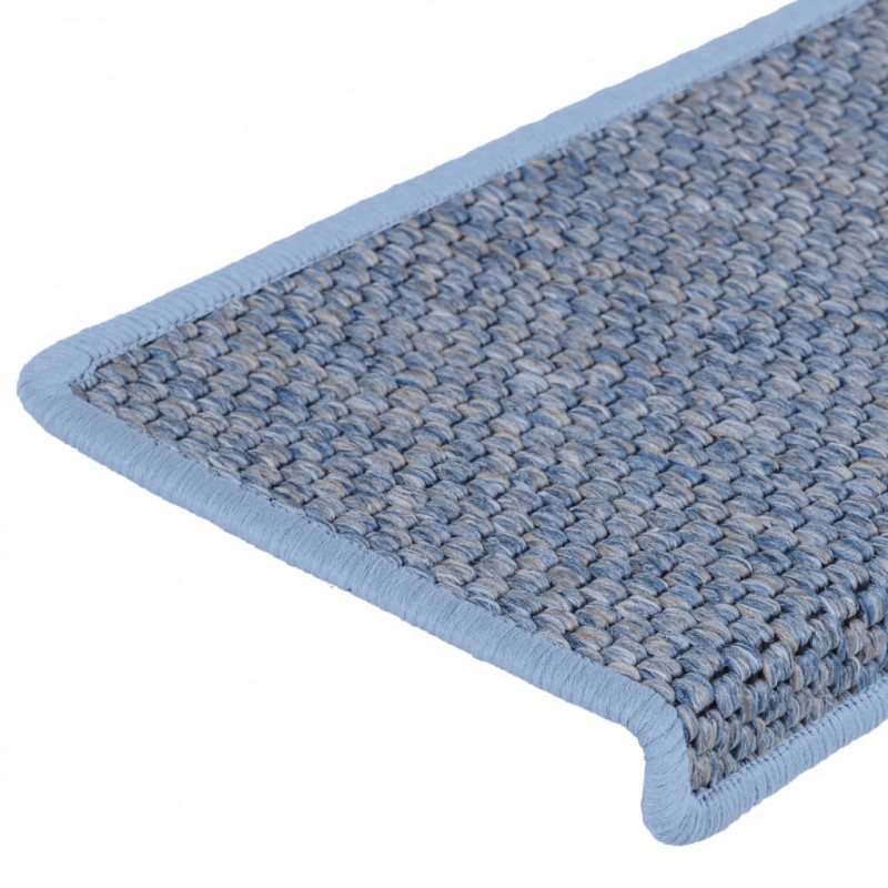 Samoprzylepne nakładki na schody, 15 szt., 65x21x4cm niebieskie