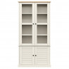 Witryna VIGO, biała, 85x35x170 cm, lite drewno sosnowe
