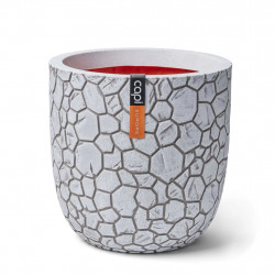 Capi Owalna donica Ball Clay, 43x41 cm, kość słoniowa