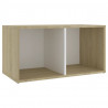Szafka pod TV, biel i dąb sonoma, 72x35x36,5 cm