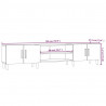 Szafka pod TV, biała, 180x31,5x40 cm, materiał drewnopochodny