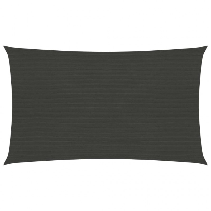 Żagiel przeciwsłoneczny, 160 g/m², antracytowy, 3x6 m, HDPE