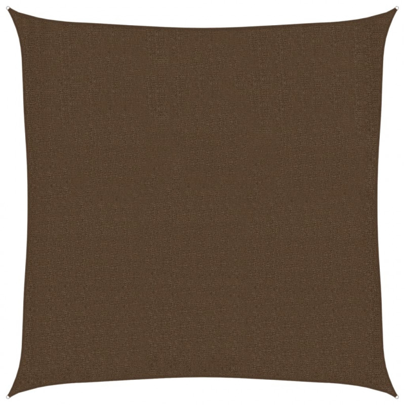 Żagiel przeciwsłoneczny, 160 g/m², brązowy, 2x2 m, HDPE