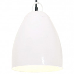 Industrialna lampa wisząca, 25 W, biała, okrągła, 32 cm, E27