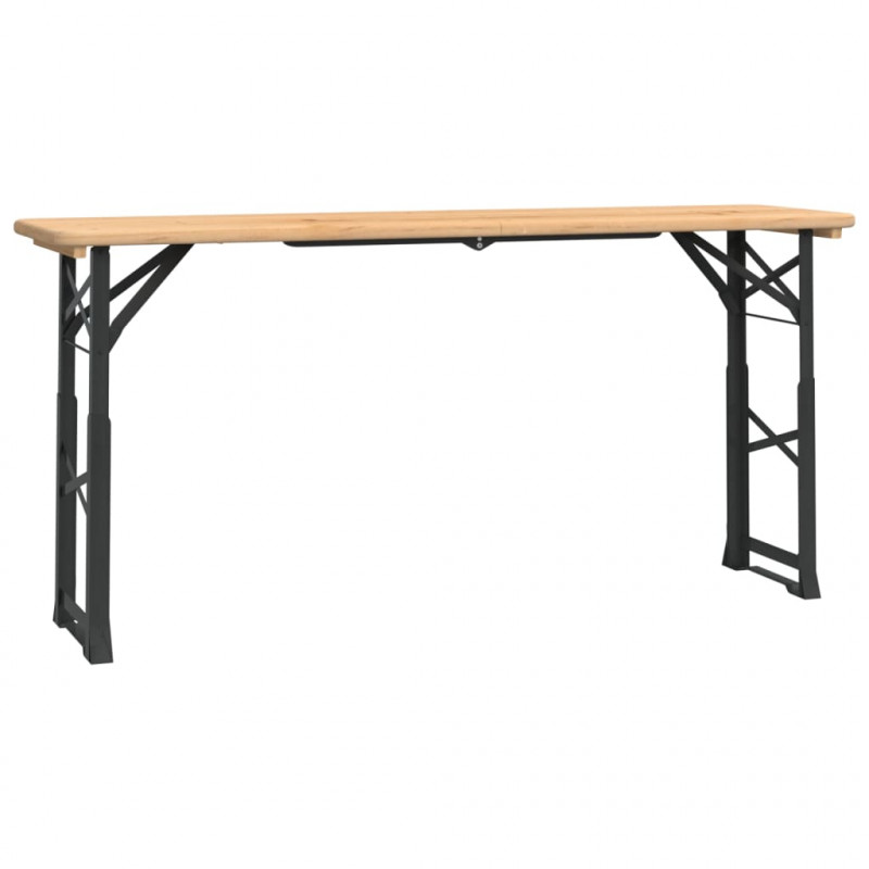 Składany stół biesiadny, 170x50x75/105 cm, lite drewno jodłowe