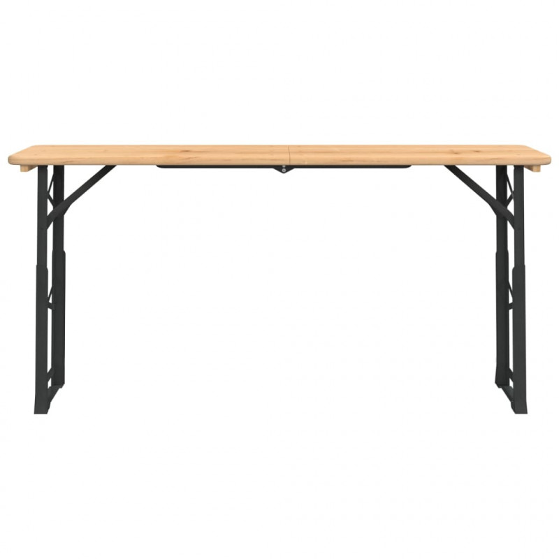Składany stół biesiadny, 170x50x75/105 cm, lite drewno jodłowe